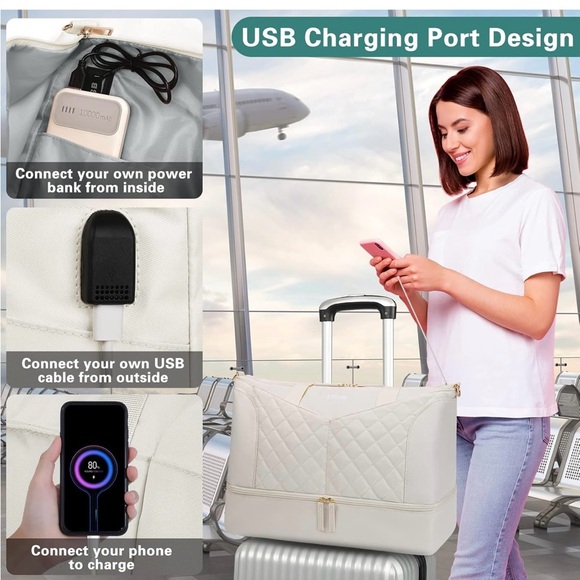 Etro Beige Quilted Travel Bag - Picture 6 of 9